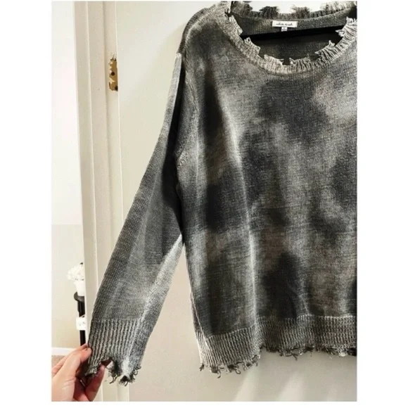 WHITE BIRCH Grey Distressed Sweater - Picture 5 of 7